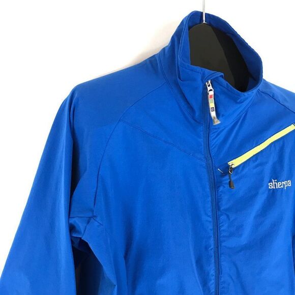 Sherpa Adventure Gear Full Zip Jacket Men's Medium Blue Pockets Mock Neck Winter - Picture 4 of 14